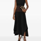 Abito midi smanicato in nero Tory Burch - donna 