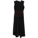 Abito midi smanicato in nero Tory Burch - donna 