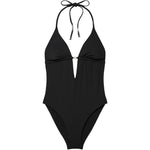 Costume da bagno con anello in nero Tory burch - donna 