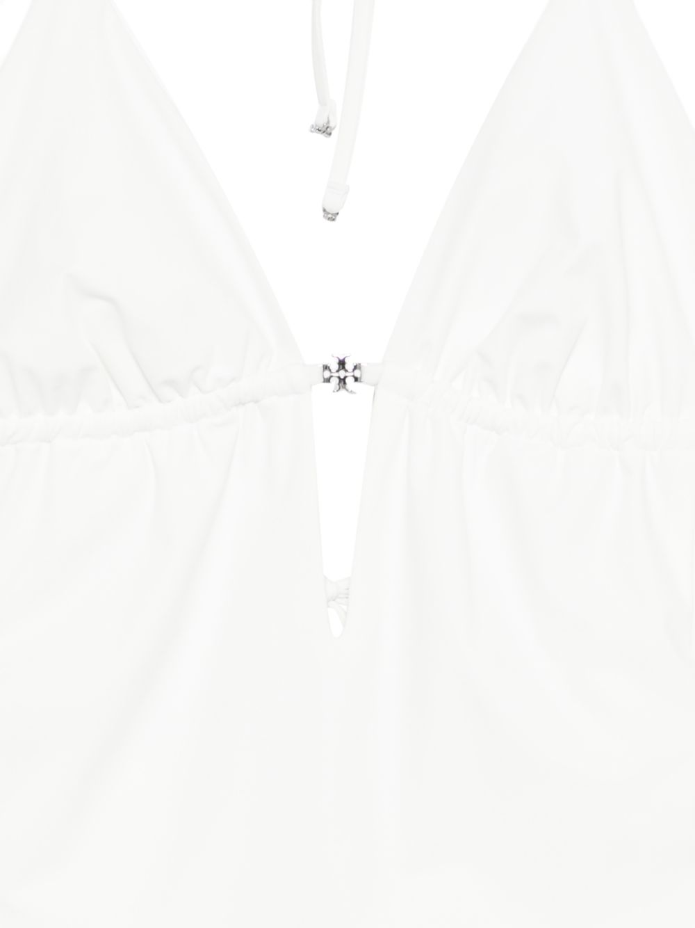 Costume da bagno con targa logo in bianco Tory burch - donna 