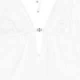 Costume da bagno con targa logo in bianco Tory burch - donna 