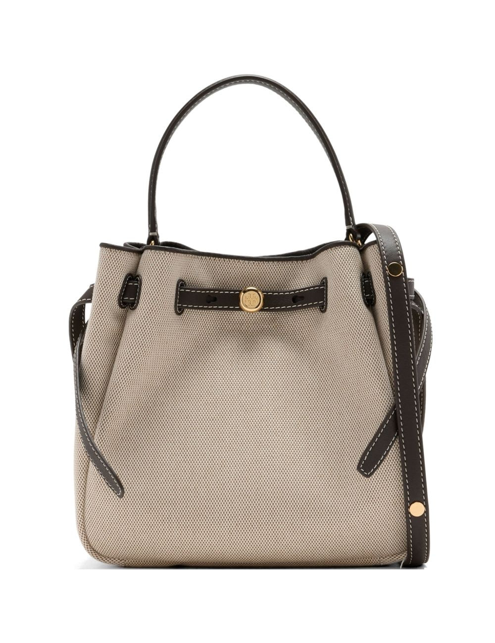 Borsa a secchiello Romy in beige Tory burch - donna 
