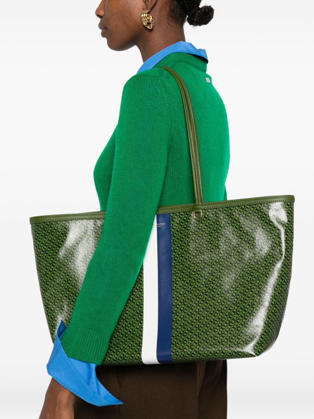 Borsa tote the racer in verde tory burch - donna 