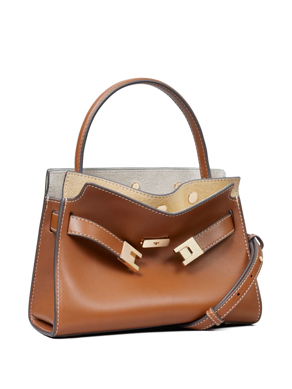 Borsa a mano Lee Radziwill petite in marrone Tory Burch - donna 