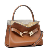 Borsa a mano Lee Radziwill petite in marrone Tory Burch - donna 
