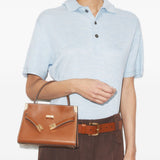 Borsa a mano Lee Radziwill petite in marrone Tory Burch - donna 