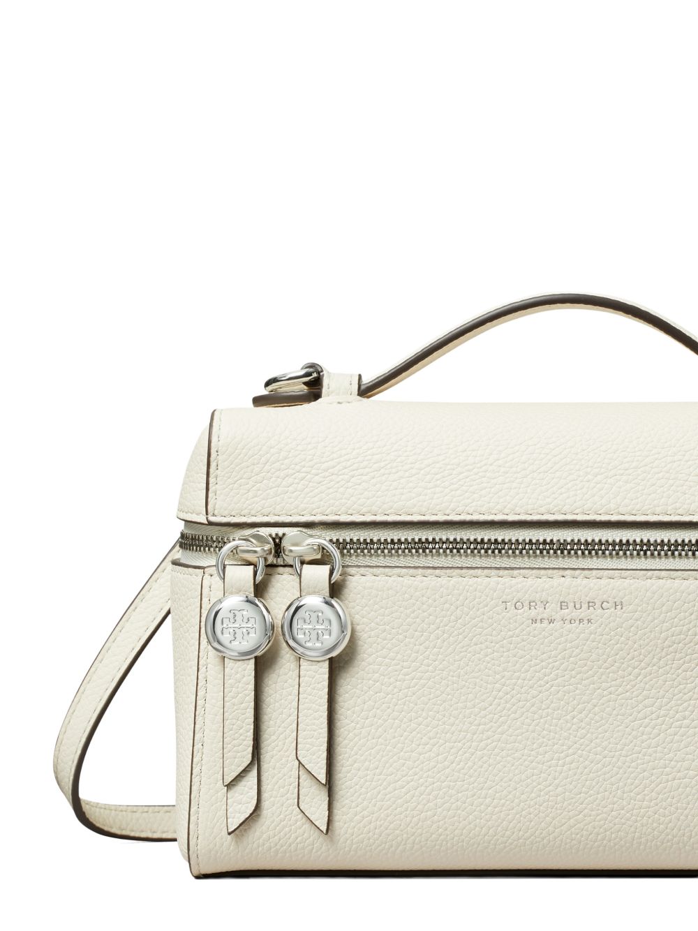 Borsa a mano slim in avorio tory burch - donna 