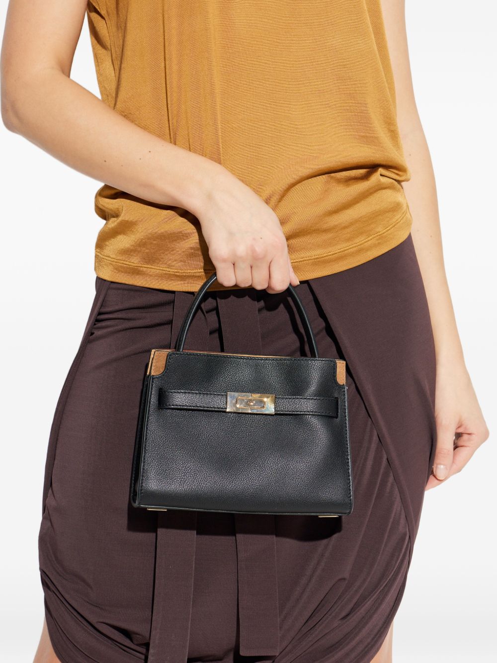 Borsa a mano Lee Radziwill petite in nero Tory Burch - donna 