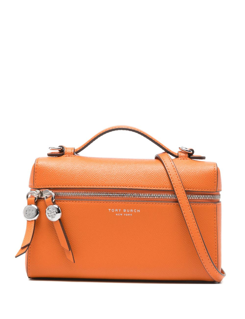 Borsa a mano slim in arancione tory burch - donna 