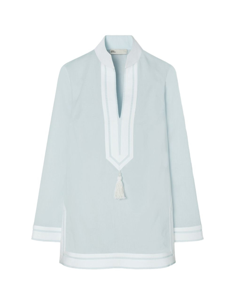 Tunica Tory con scollo in azzurro Tory Burch - donna 