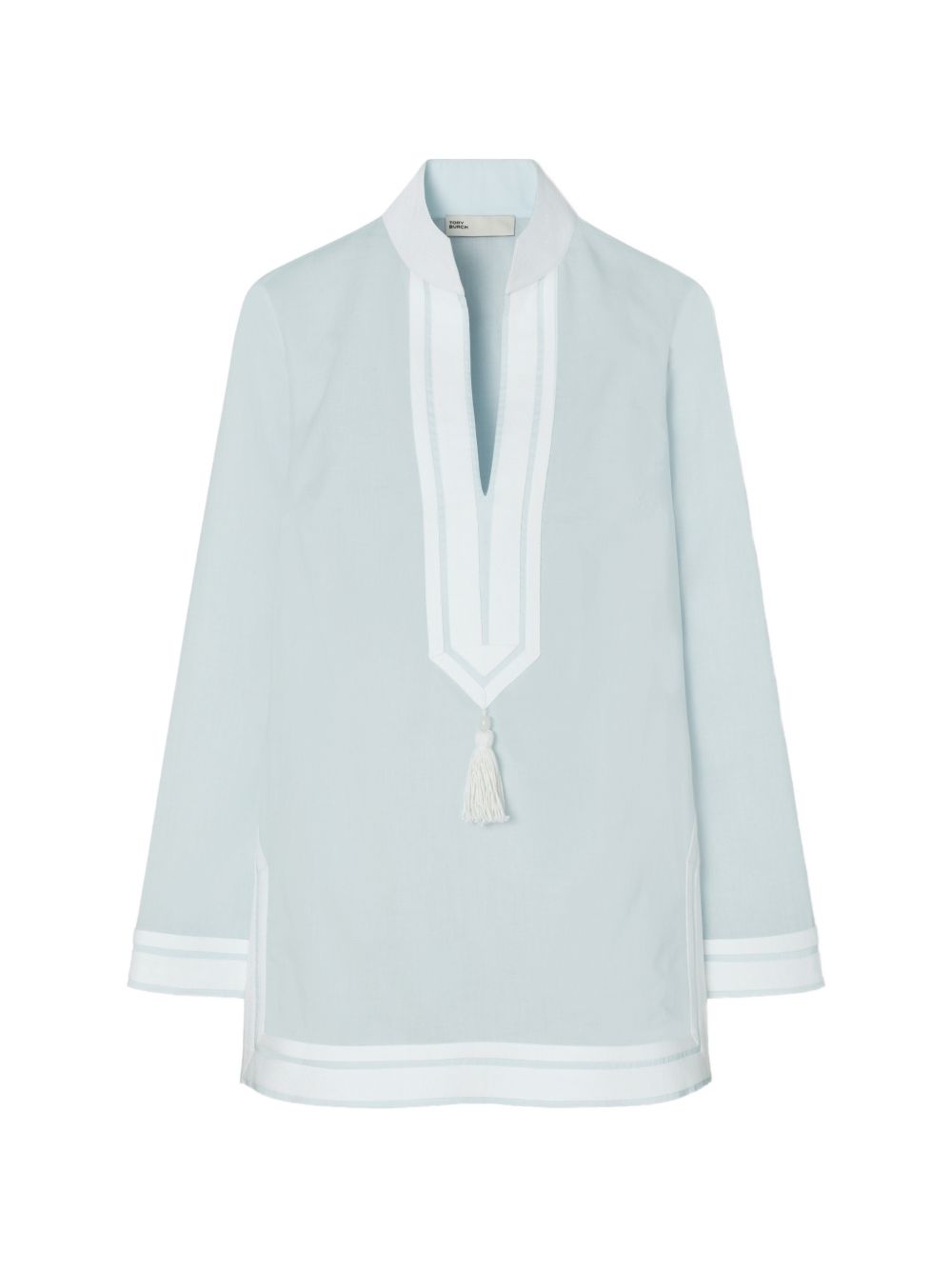 Tunica Tory con scollo in azzurro Tory Burch - donna 
