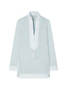 Tunica Tory con scollo in azzurro Tory Burch - donna