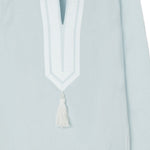 Tunica Tory con scollo in azzurro Tory Burch - donna 