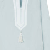 Tunica Tory con scollo in azzurro Tory Burch - donna 