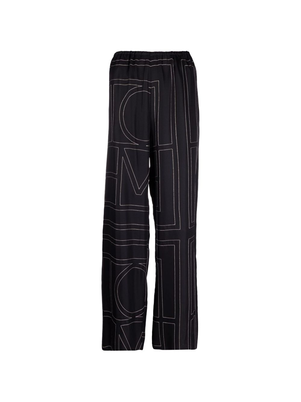Pantaloni con stampa monogramma in nero - TOTEME  - donna 