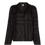 Camicia con stampa monogramma in nero - TOTEME - donna 