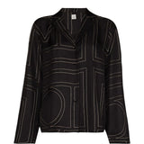 Camicia con stampa monogramma in nero - TOTEME - donna 