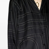 Camicia con stampa monogramma in nero - TOTEME - donna 