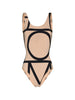 Costume intero con stampa in beige Toteme - donna