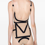 Costume intero con stampa in beige Toteme - donna 