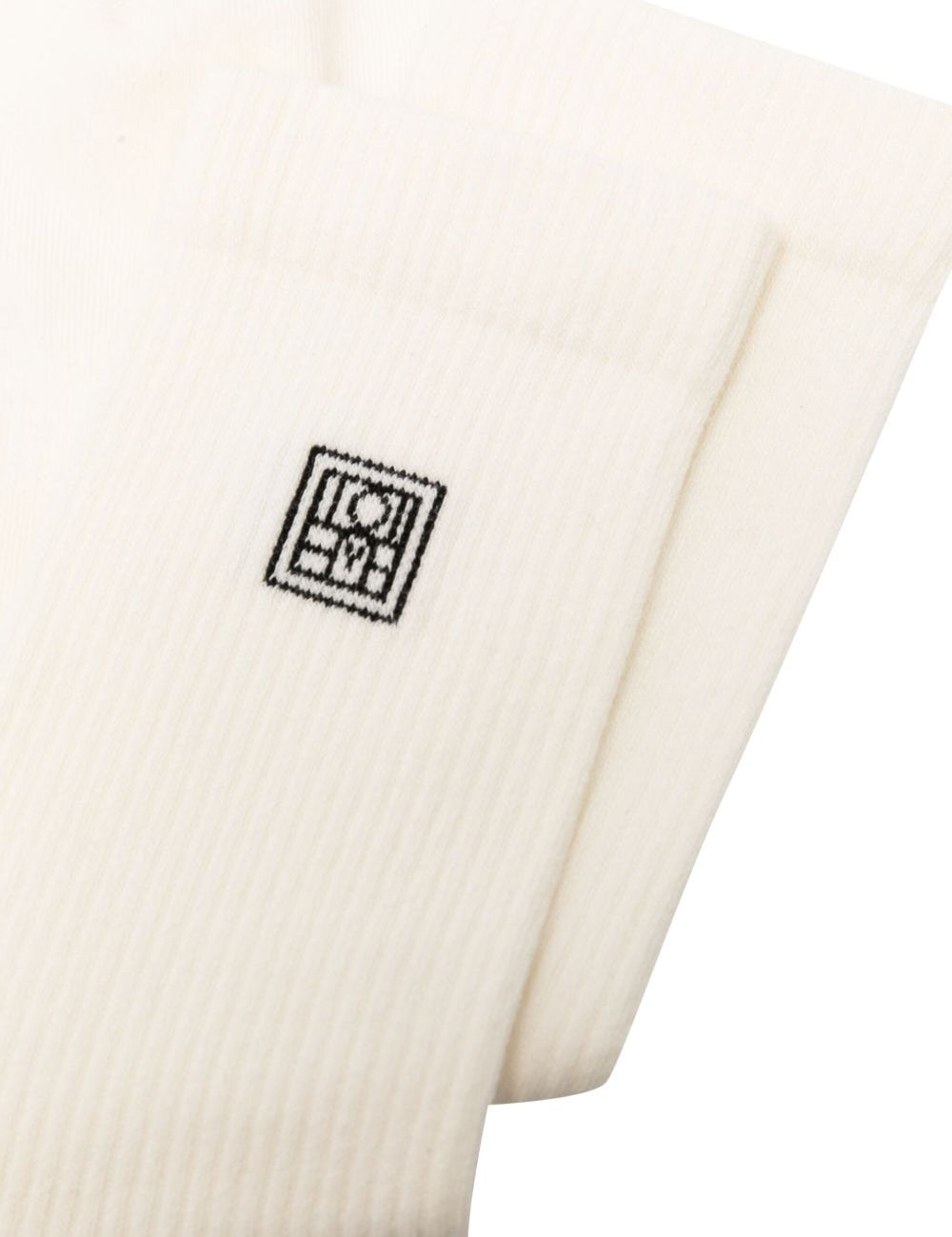 Calzini con logo in avorio Toteme - donna 