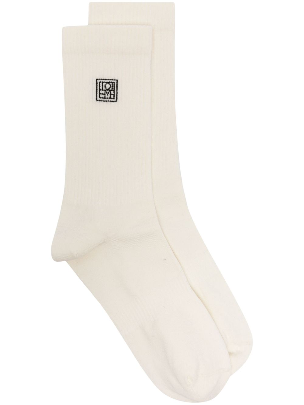 Calzini con logo in avorio Toteme - donna 