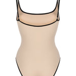 Costume intero con spalline sottili in beige Toteme - donna 