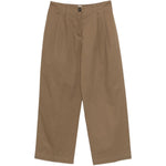 Pantaloni con pieghe in marrone Toteme - donna 