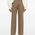 Pantaloni con pieghe in marrone Toteme - donna 