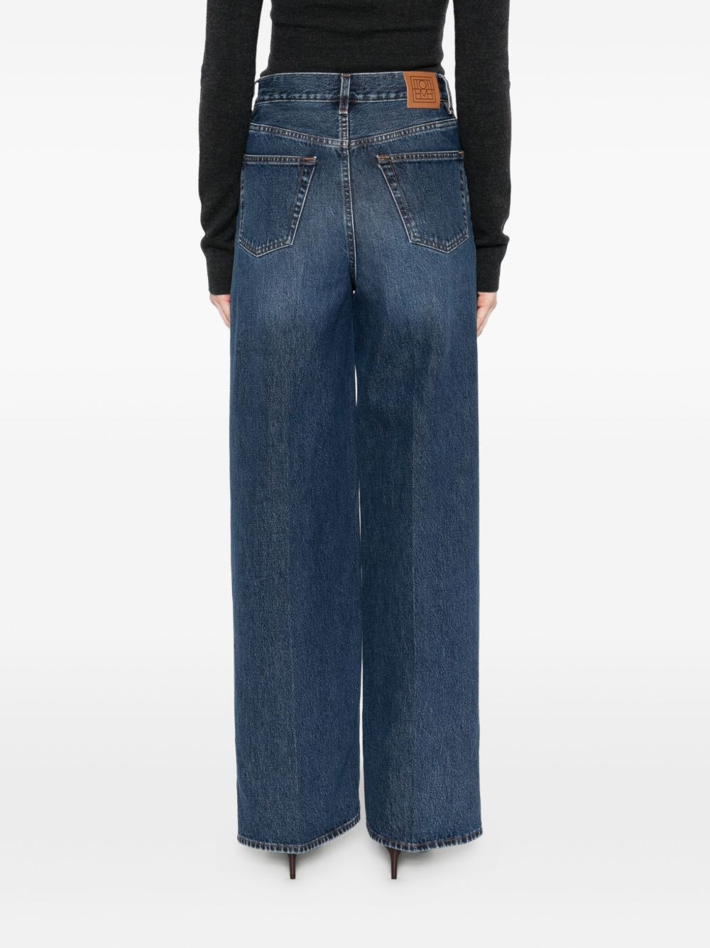 Jeans a gamba ampia in blu Toteme - donna 