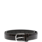 Cintura slim con goffratura coccodrillo in marrone Toteme - donna 