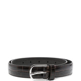 Cintura slim con goffratura coccodrillo in marrone Toteme - donna 