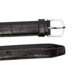 Cintura slim con goffratura coccodrillo in marrone Toteme - donna 