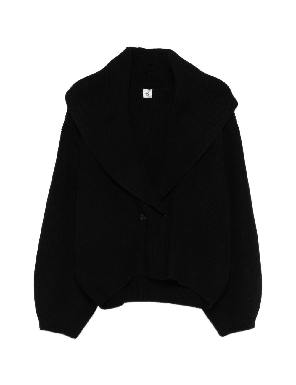 Cardigan con risvolto a scialle in nero Toteme - donna 