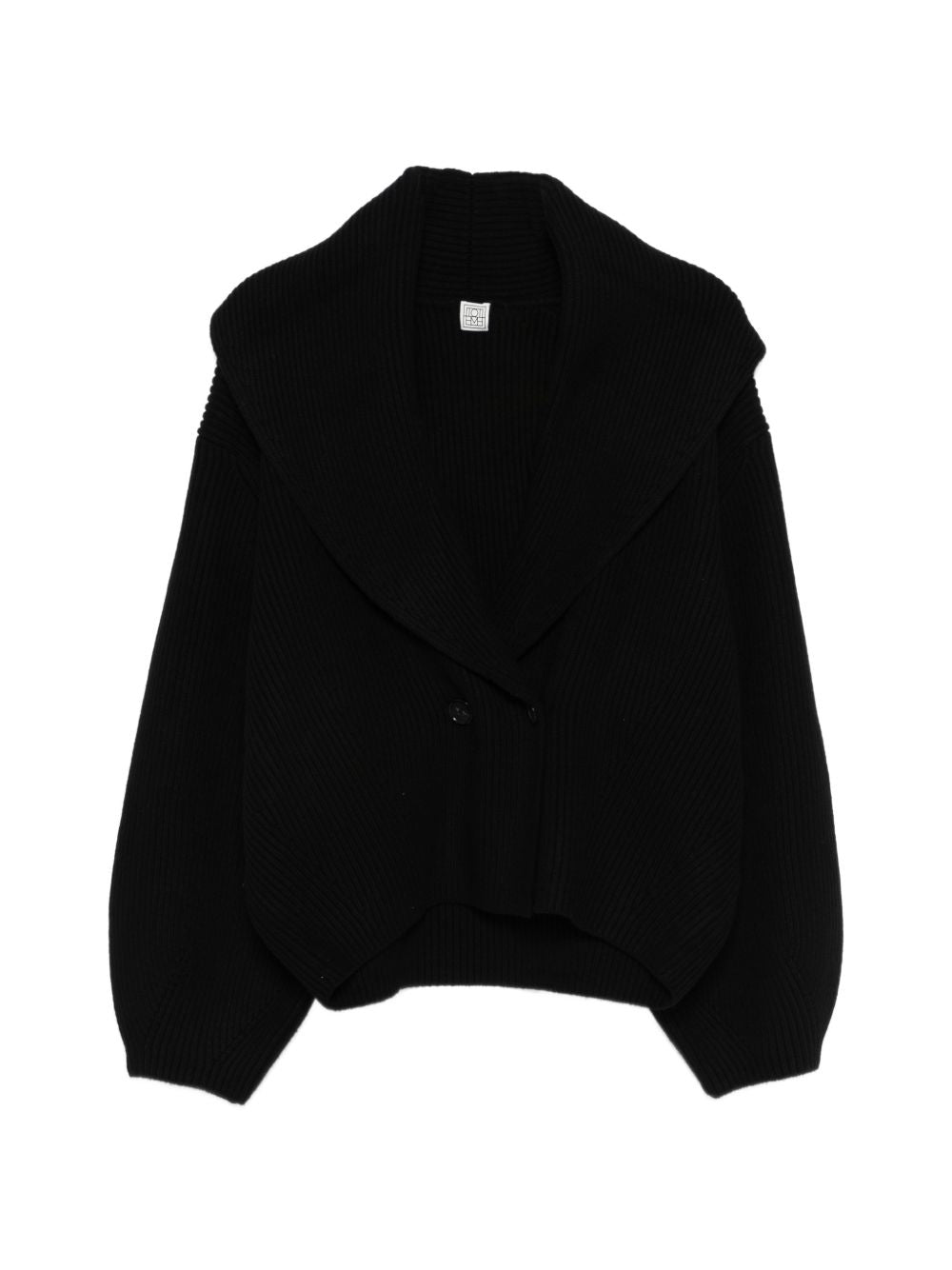 Cardigan con risvolto a scialle in nero Toteme - donna 