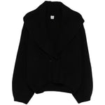 Cardigan con risvolto a scialle in nero Toteme - donna 
