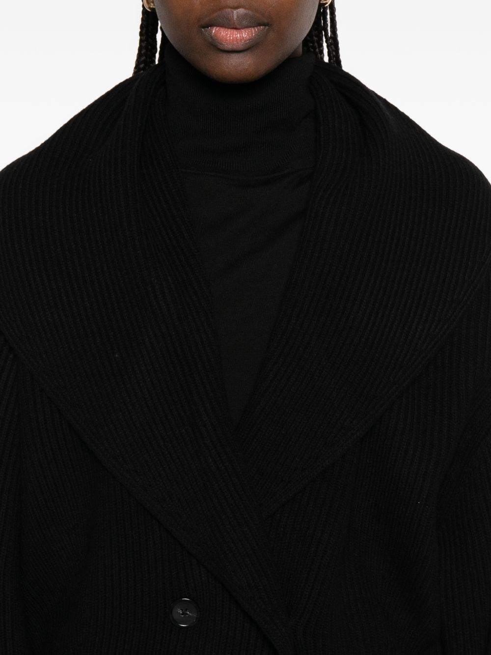 Cardigan con risvolto a scialle in nero Toteme - donna 
