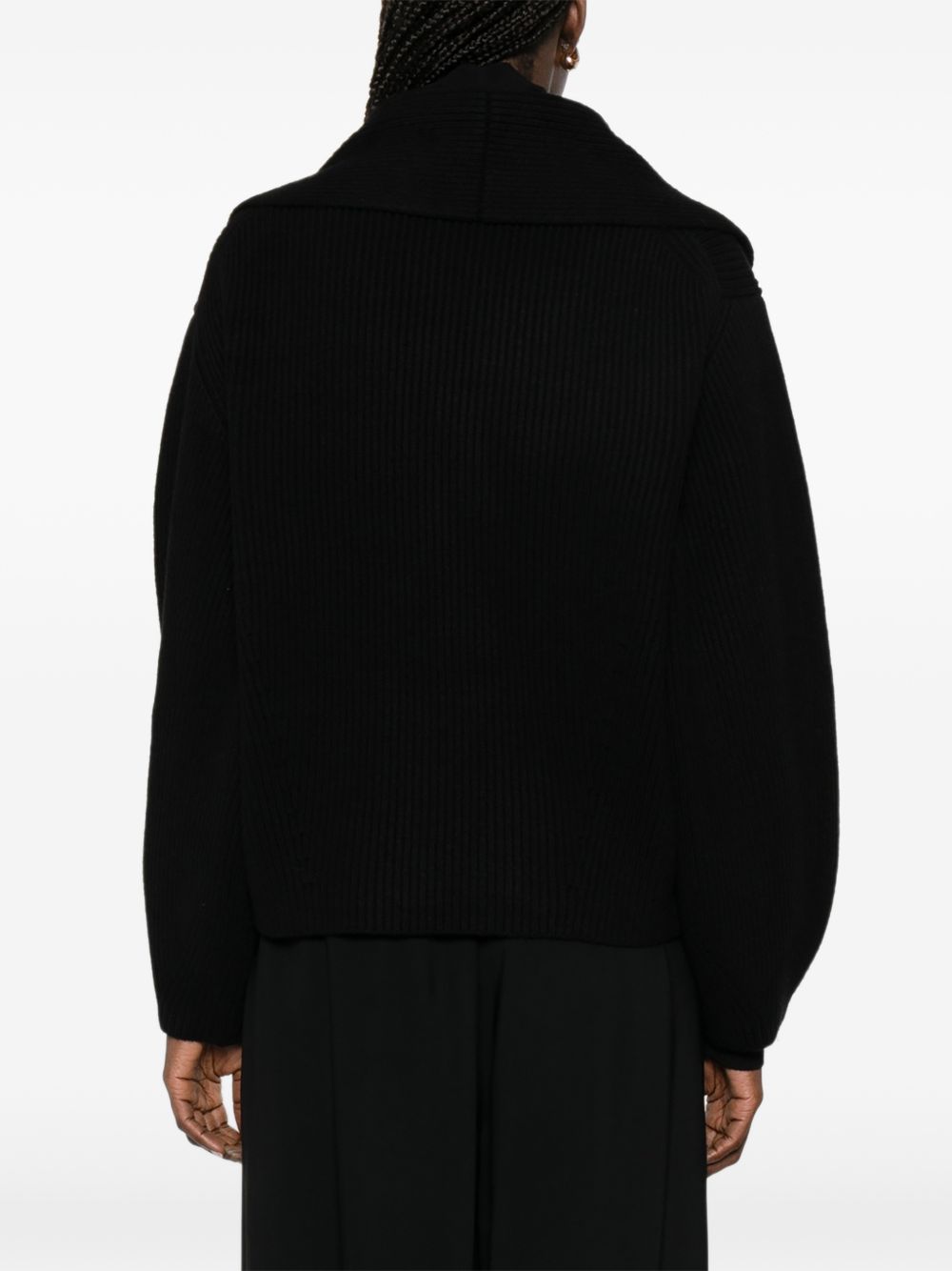 Cardigan con risvolto a scialle in nero Toteme - donna 
