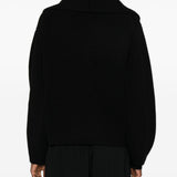 Cardigan con risvolto a scialle in nero Toteme - donna 