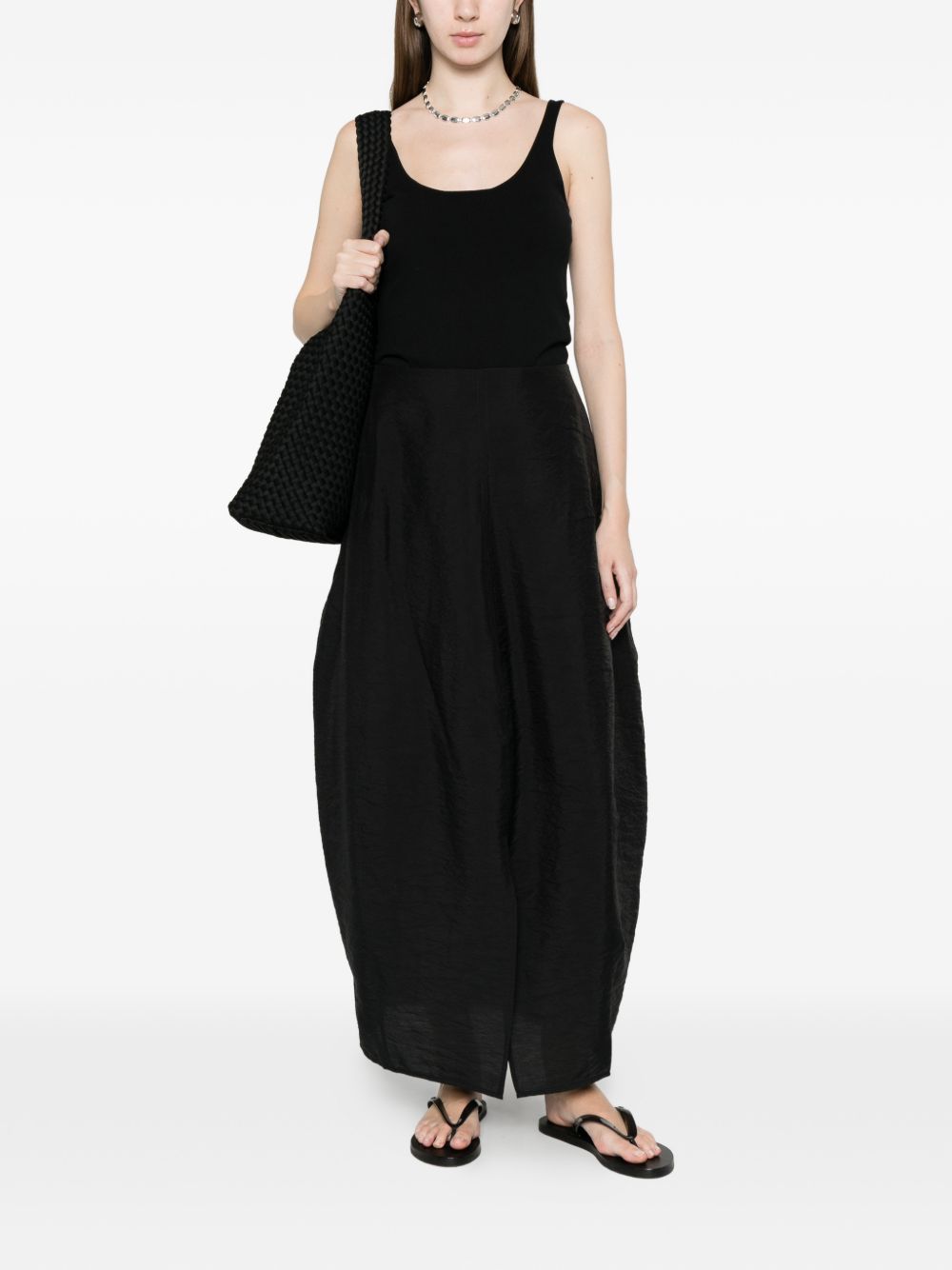 Gonna midi con spacco parachute in nero Toteme - donna 