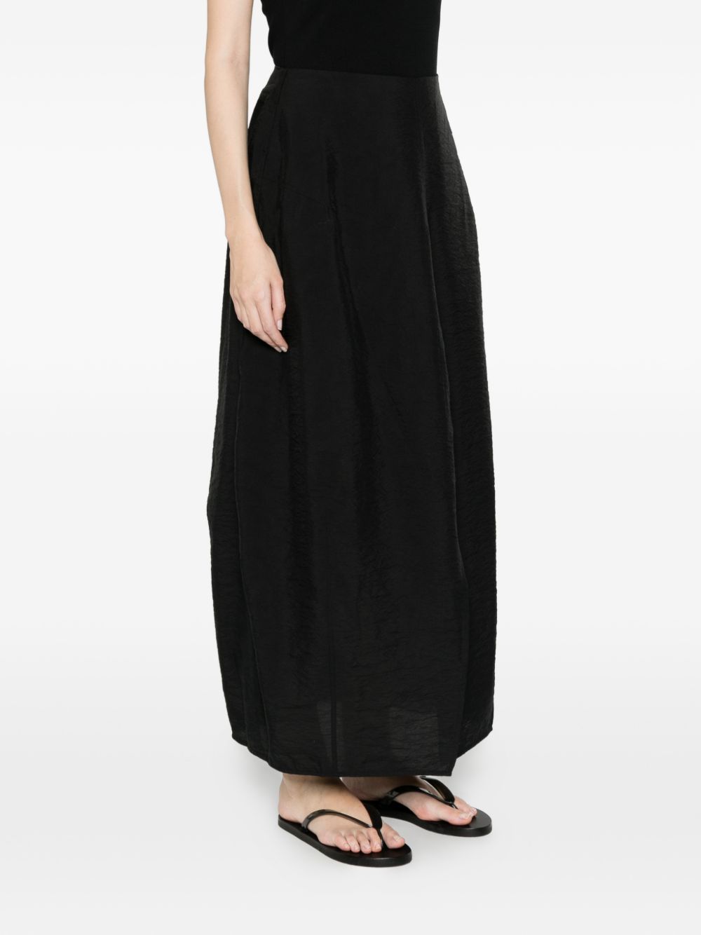 Gonna midi con spacco parachute in nero Toteme - donna 