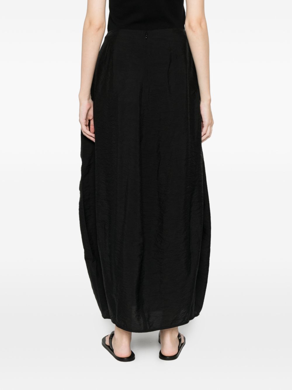 Gonna midi con spacco parachute in nero Toteme - donna 