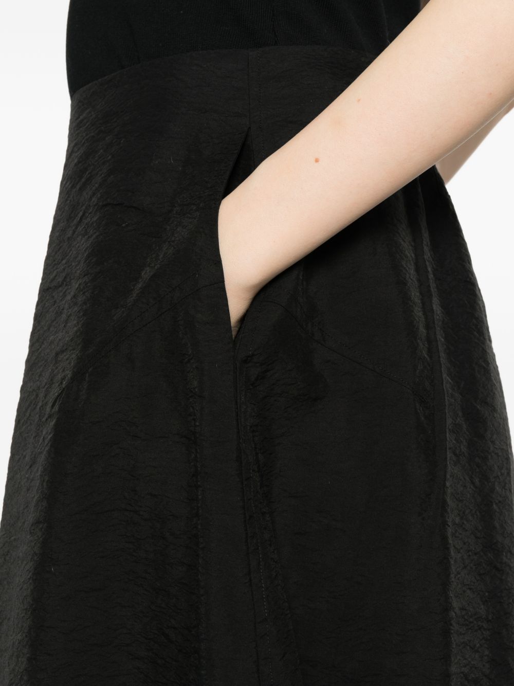 Gonna midi con spacco parachute in nero Toteme - donna 