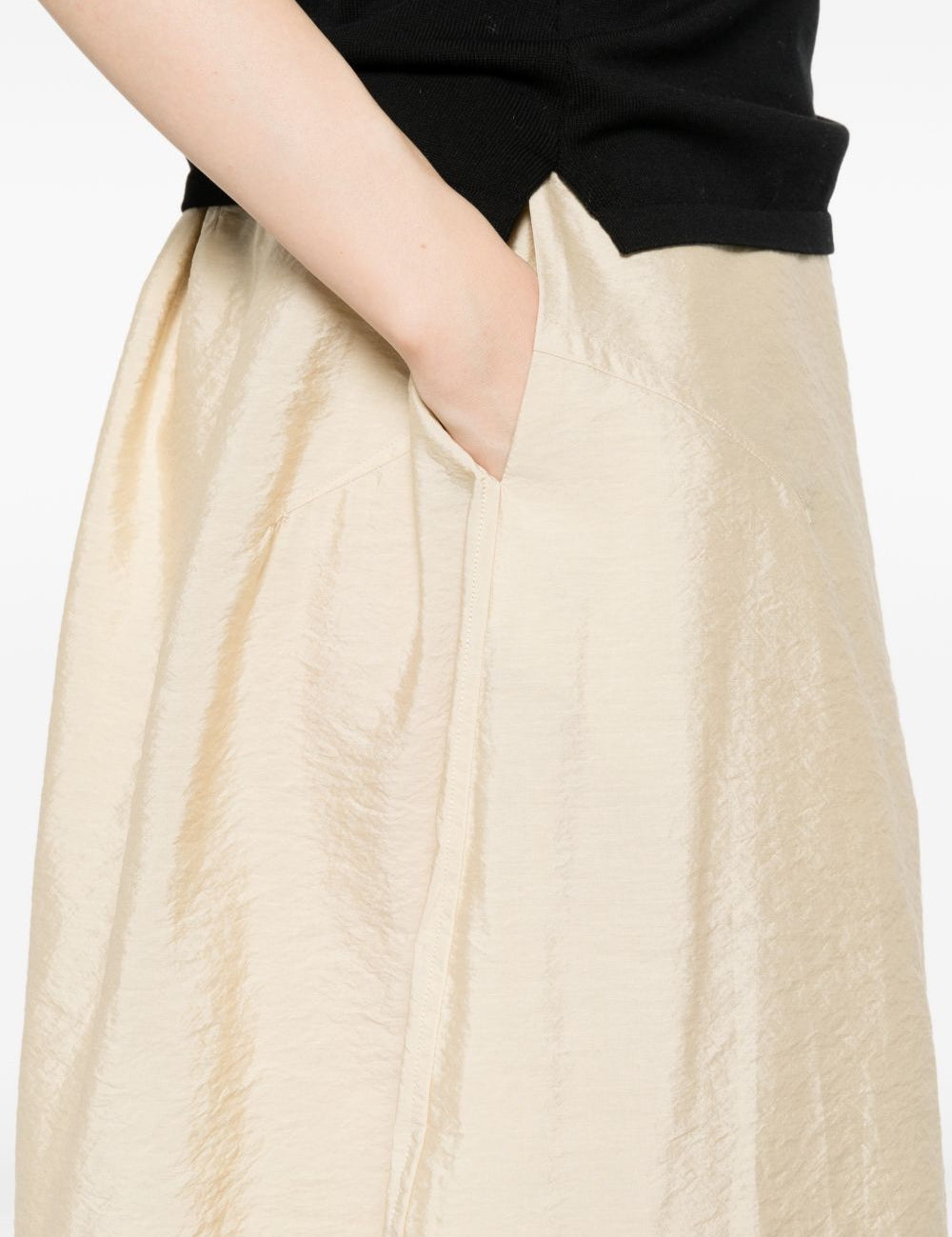 Gonna midi con spacco parachute in beige Toteme - donna 