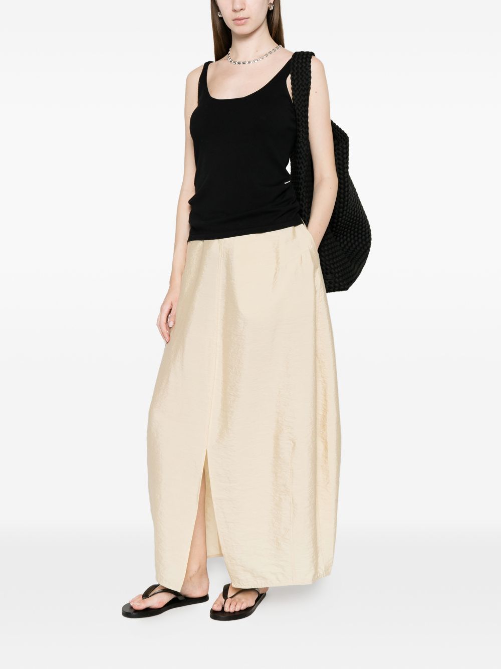 Gonna midi con spacco parachute in beige Toteme - donna 