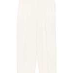 Pantaloni fluidi a doppia piega in bianco Toteme - donna 