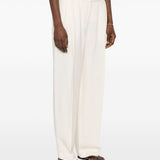 Pantaloni fluidi a doppia piega in bianco Toteme - donna 