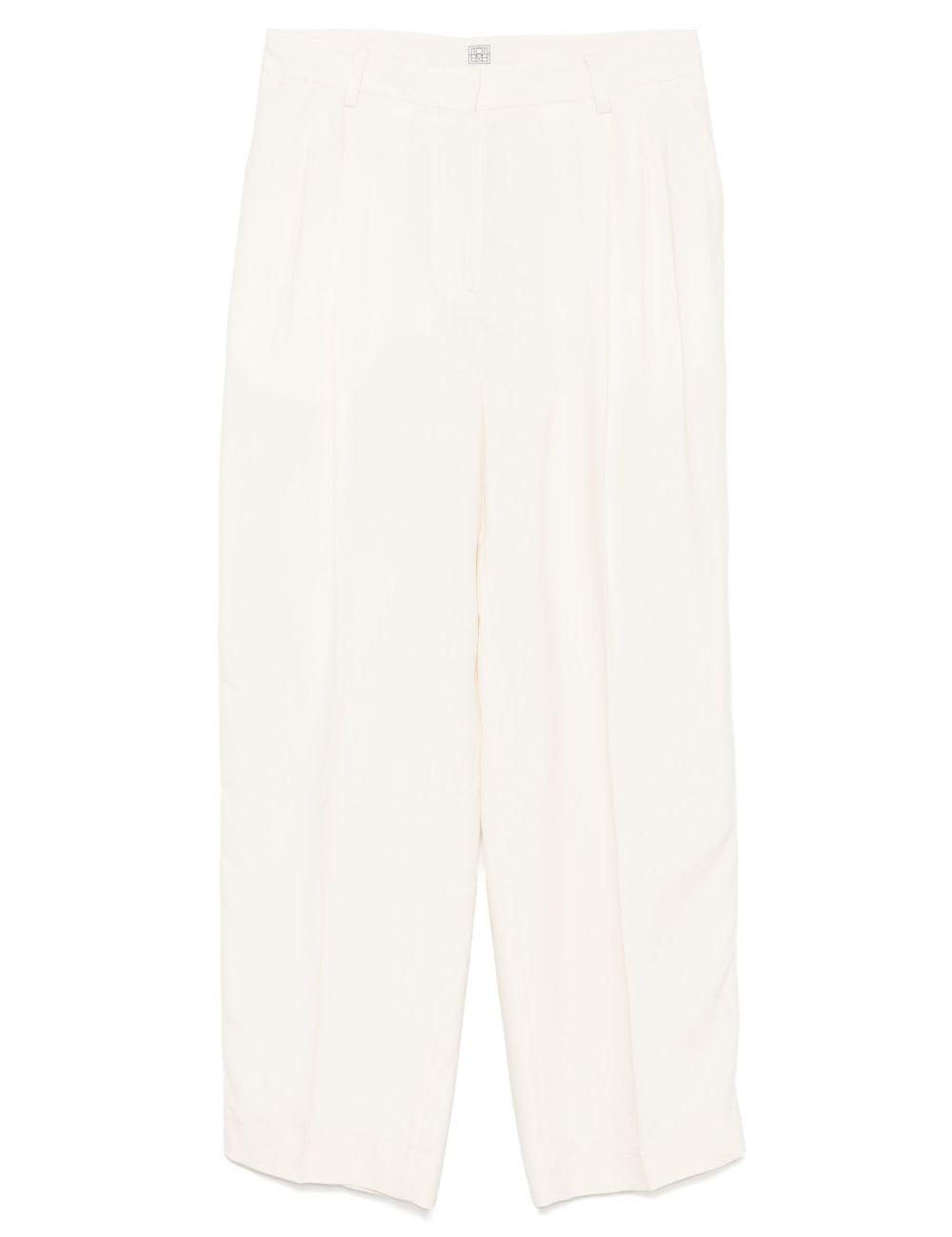 Pantaloni fluidi a doppia piega in bianco Toteme - donna 