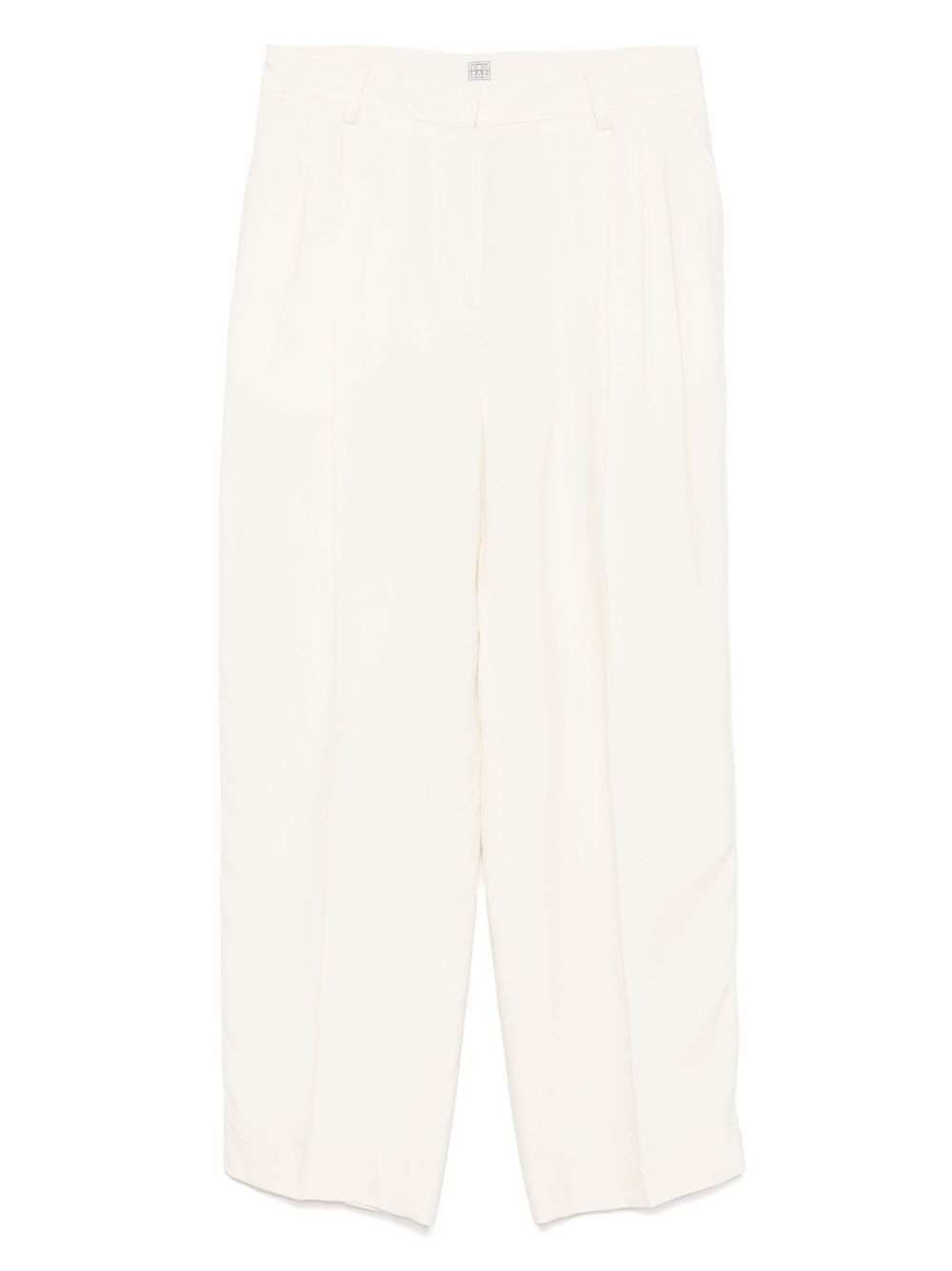 Pantaloni fluidi a doppia piega in bianco Toteme - donna 