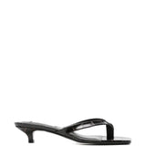 Sandali con tacco basso effetto coccodrillo in marrone Toteme - donna 